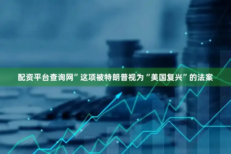 配资平台查询网”这项被特朗普视为“美国复兴”的法案