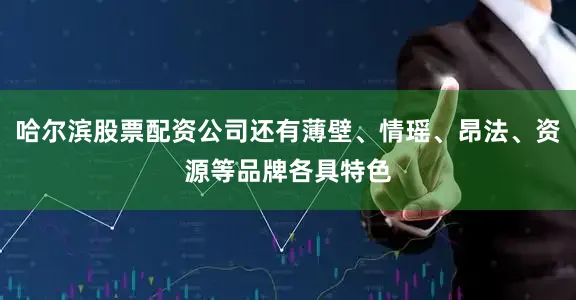 哈尔滨股票配资公司还有薄壁、情瑶、昂法、资源等品牌各具特色
